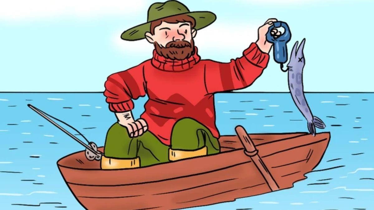 Brain Teaser IQ Test: What’s Wrong With This Fishing Scene? Spot The Mistake In 5 Seconds! 