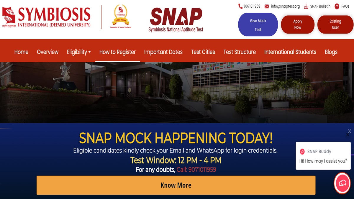 SNAP 2024 Mock Test Link Activated, Access Test at snaptest.org
