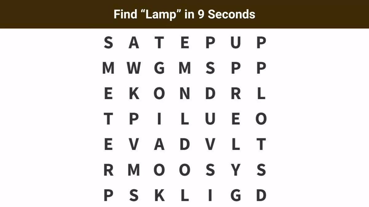 Find "lamp" in 9 seconds