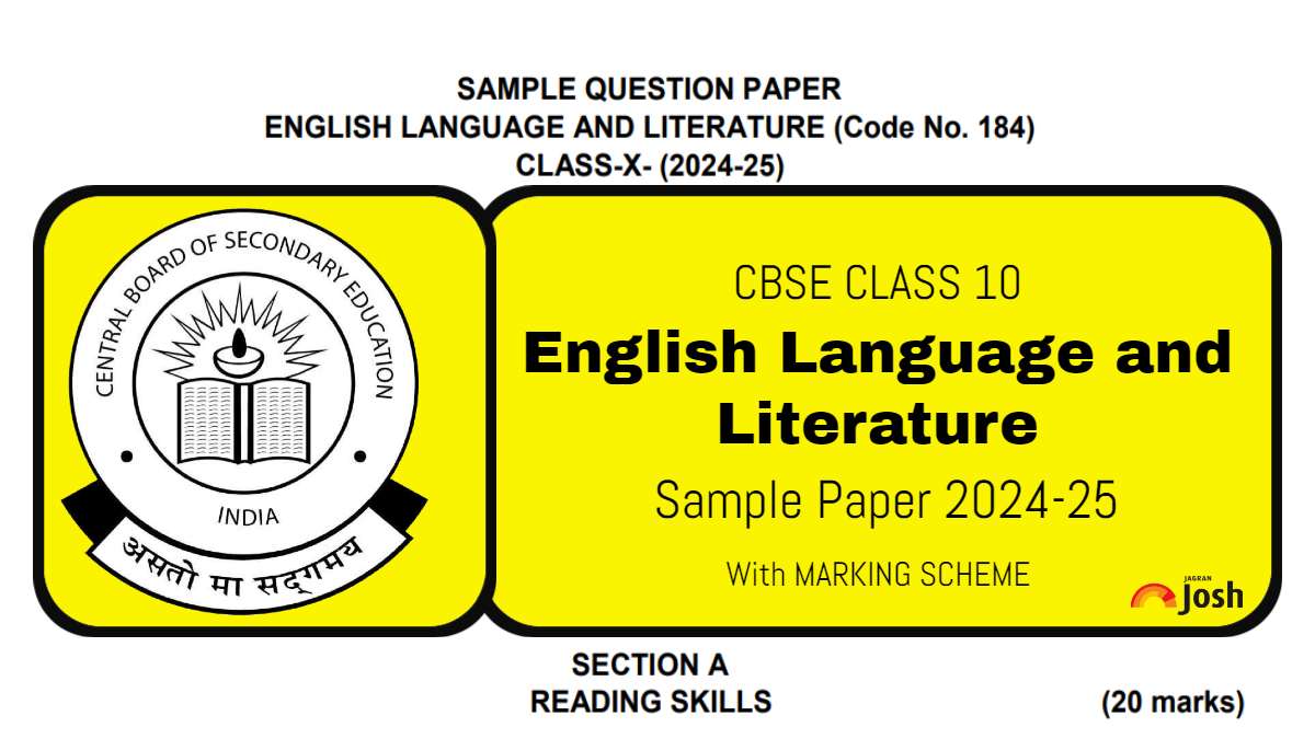 CBSE Class 10 English Language And Literature Sample Paper 2025 ...