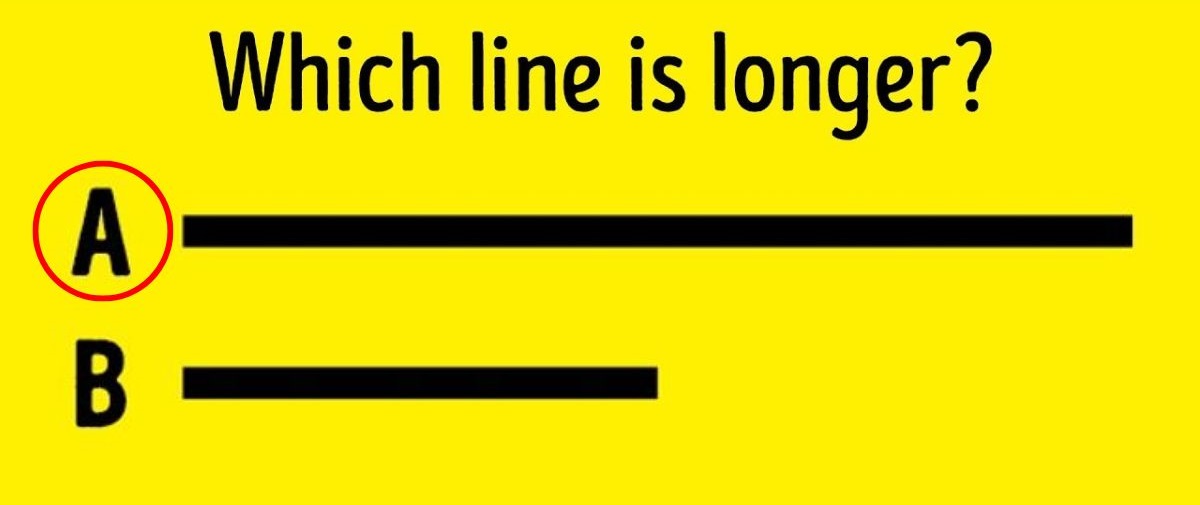 which line is longer brain teasers with answers