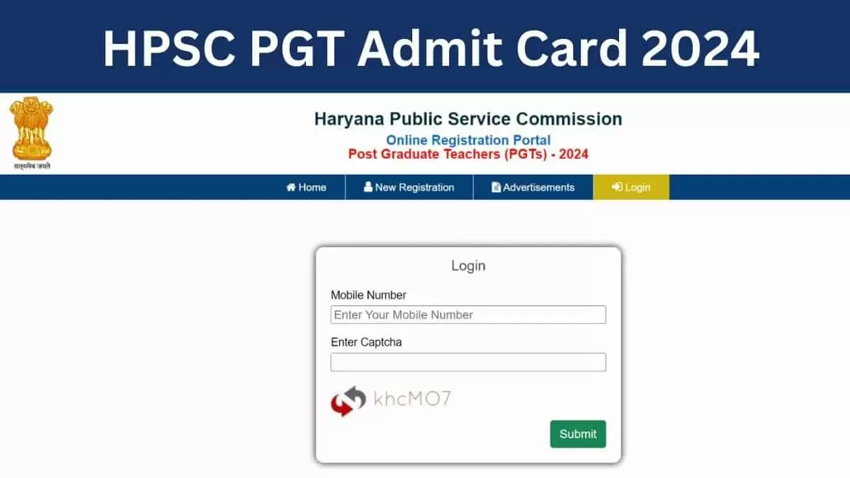 HPSC PGT Admit Card 2024 OUT at hpsc.gov.in
