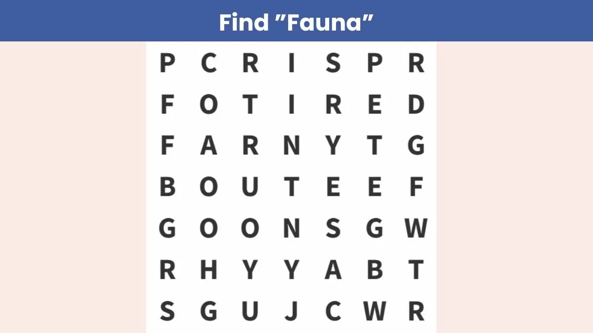 Find fauna in 7 seconds
