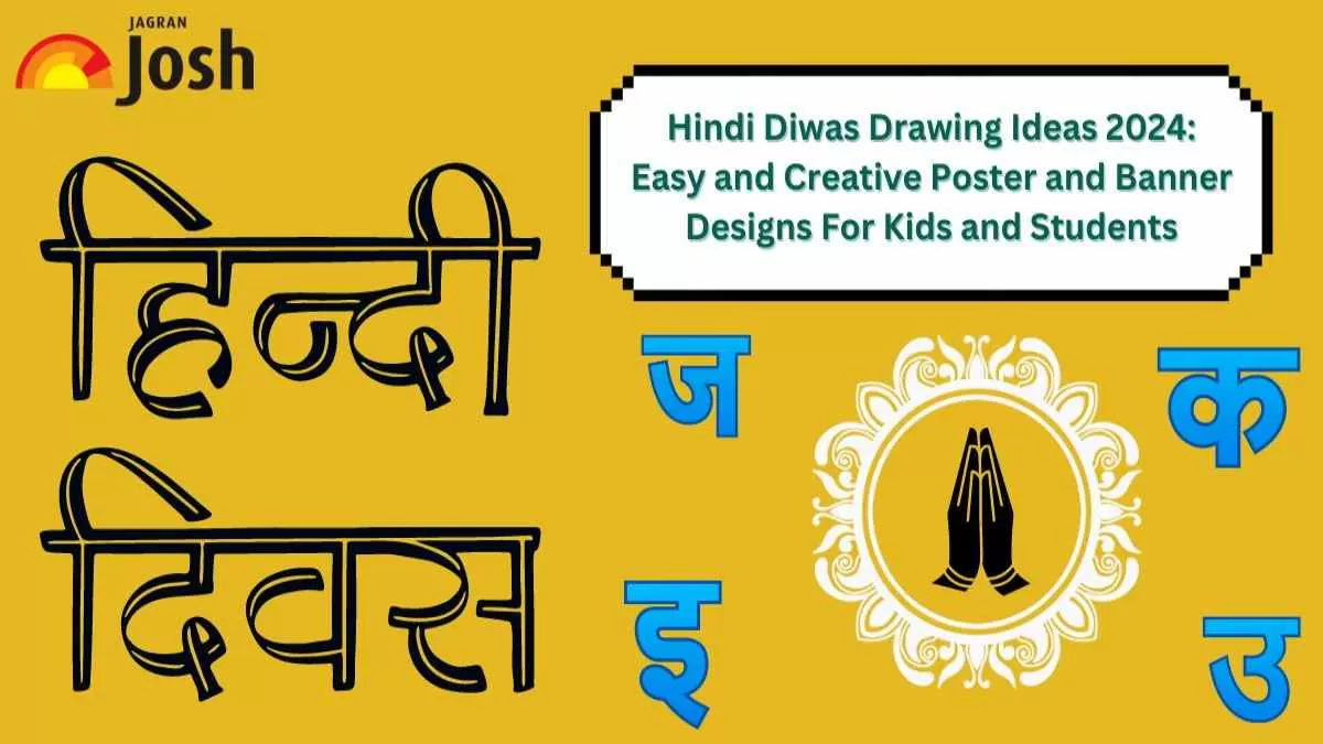 Hindi Diwas Drawing Ideas 2024: Easy and Creative Poster and Banner Designs For Kids and Students