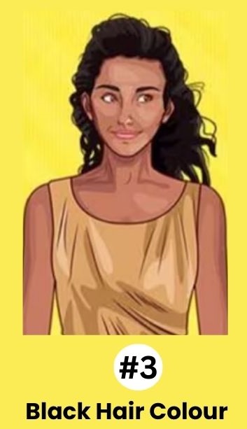 black hair colour personality traits