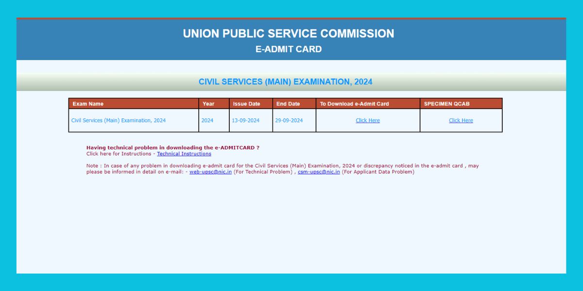 UPSC CSE Mains Admit Card 2024 Out: UPSC CSE हॉल टिकट जारी, upsconline.nic.in से डाउनलोड करें PDF