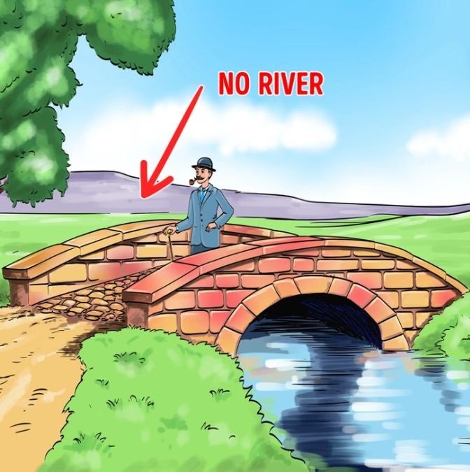 Brain Teaser Are You High IQ? Spot What's Wrong With This Bridge in 5