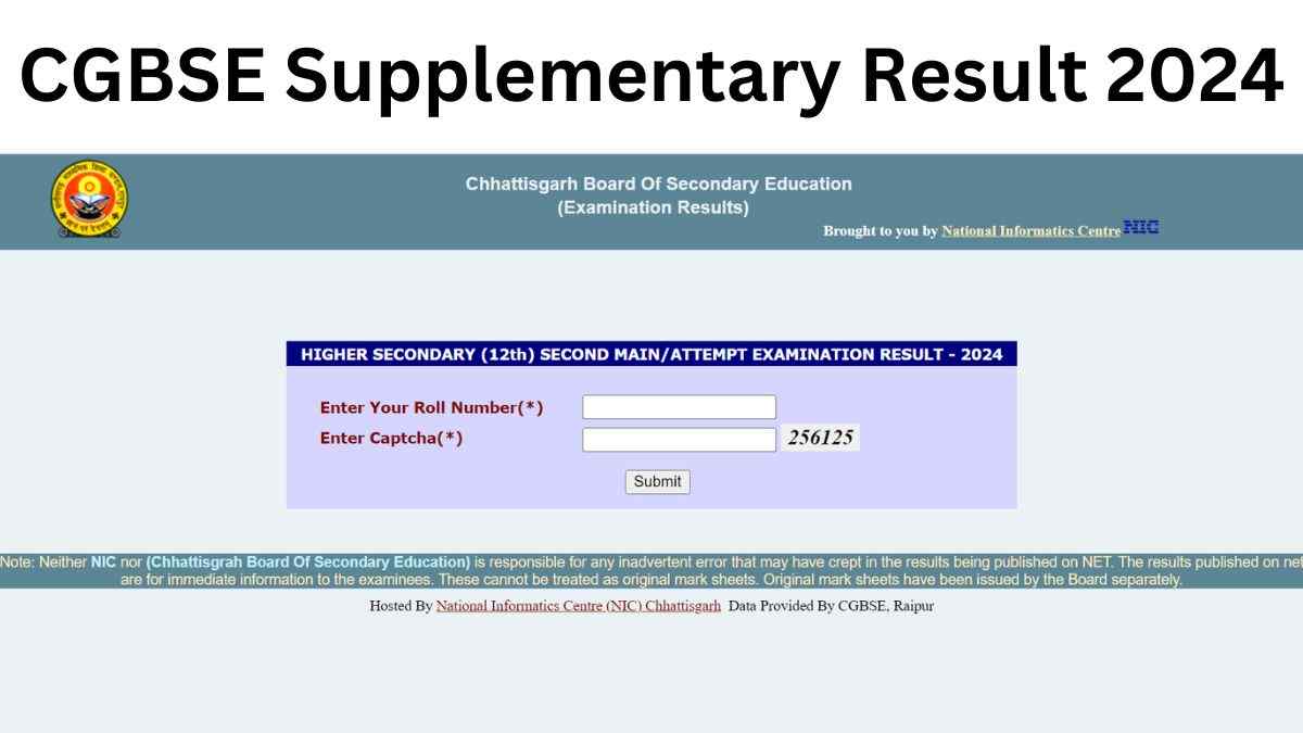 Cgbse Supplementary Result 2024 Out छत्तीसगढ़ बोर्ड ने 12वीं सप्लीमेंट्री परीक्षा का रिजल्ट 9047