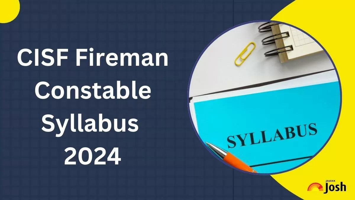 CISF Fireman Constable Syllabus 2024