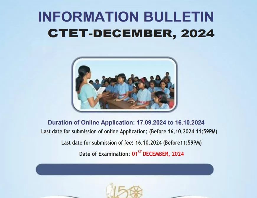 CTET दिसंबर 2024 अधिसूचना पीडीएफ जारी कर दी गई है।