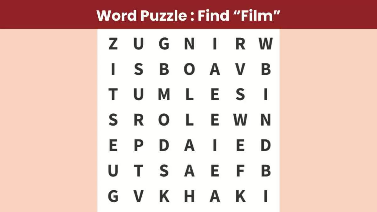 Word puzzle: Find the word film