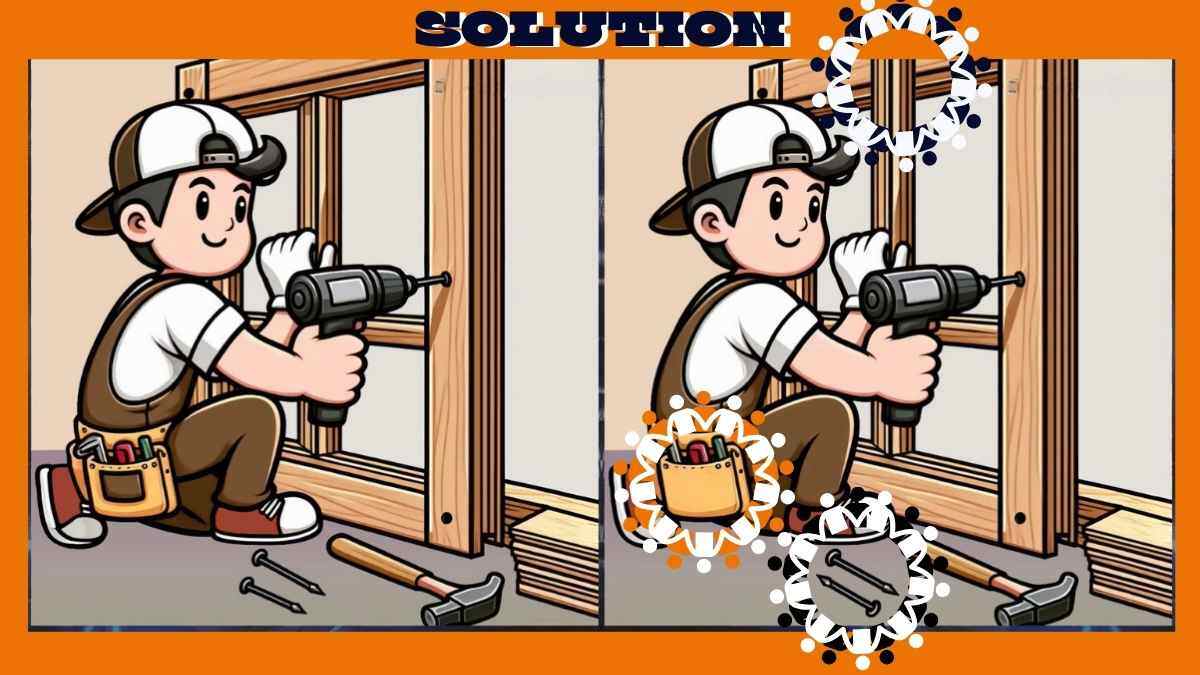 Find 3 Differences in 34 Seconds in These House Construction Pictures