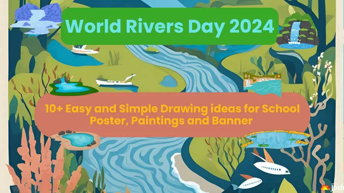 Easy and Simple Drawing Ideas for World Rivers Day 2024.