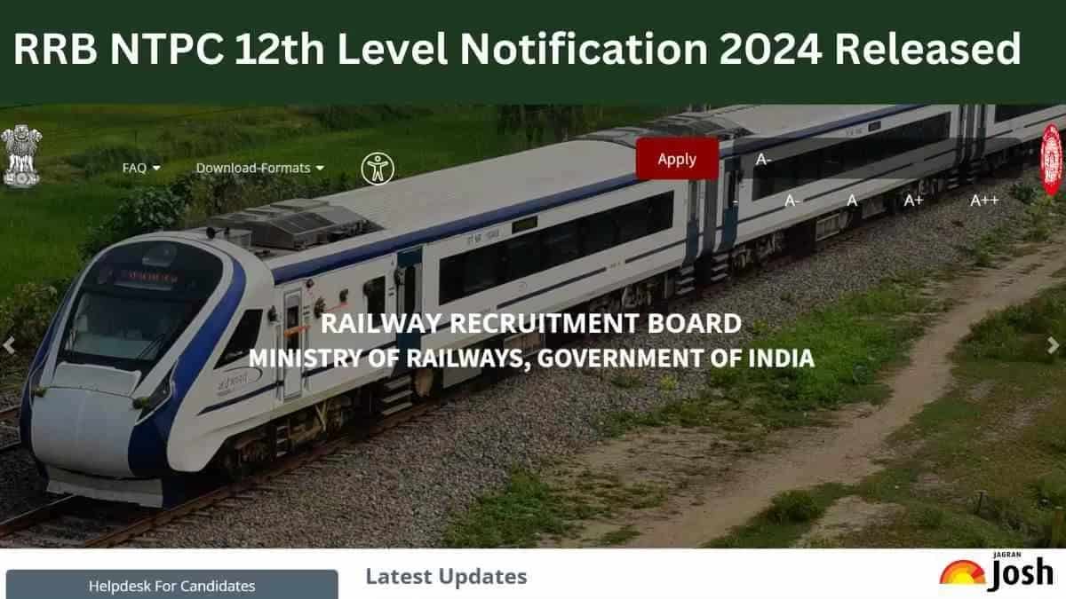 RRB NTPC Recruitment Notification 2024 