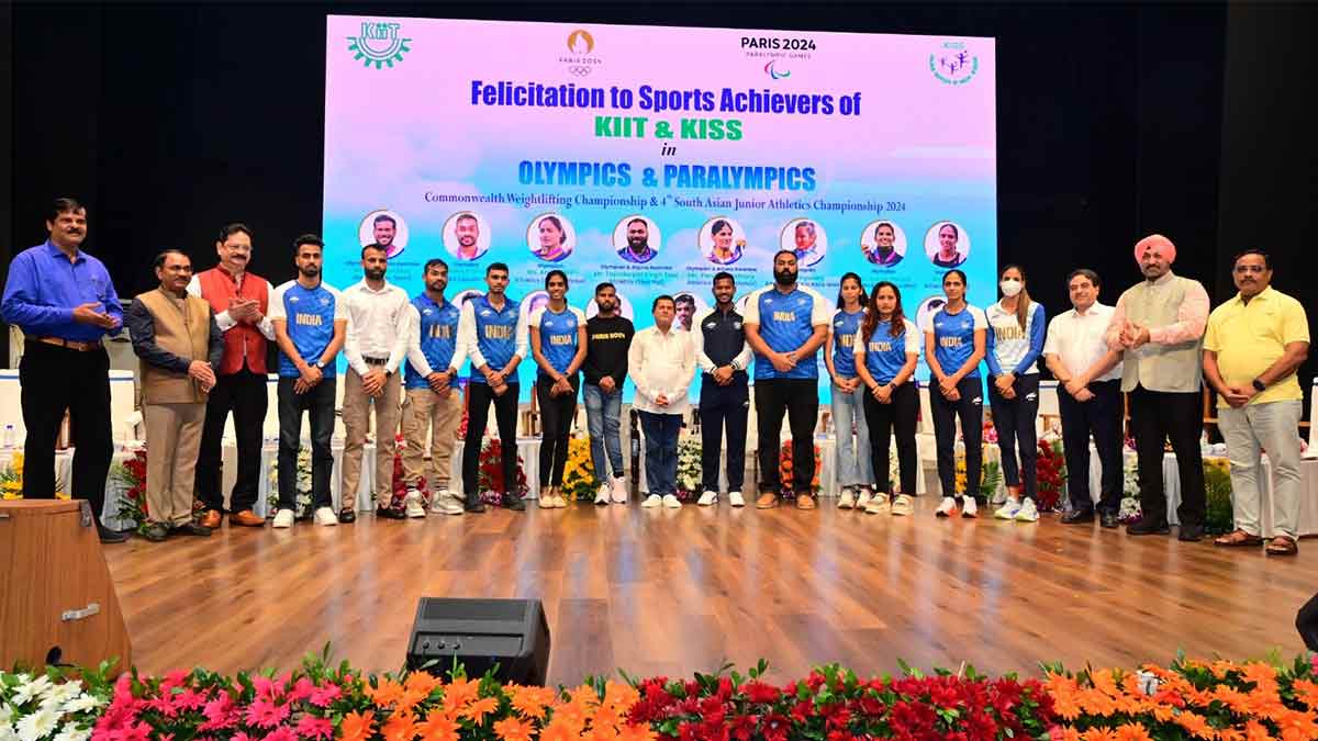 Seventeen KIIT Athletics Who Participated in Paris Olympics & Paralympics Felicitated By Varsity
