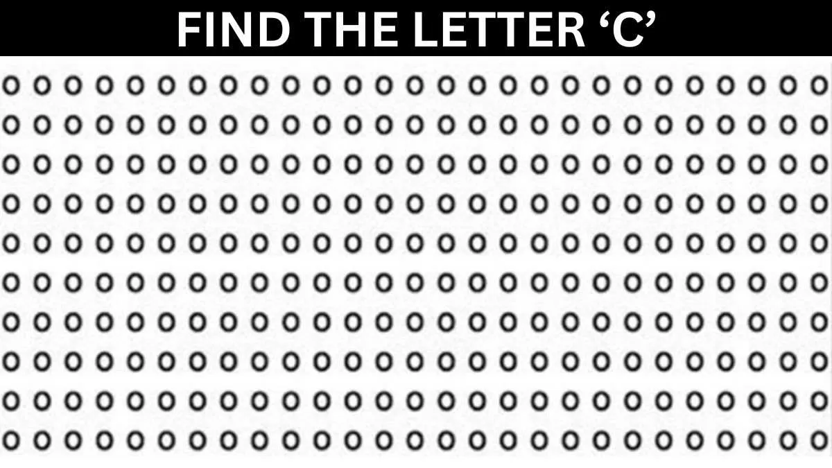 Spot the letter C.