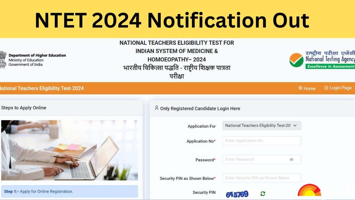 NTET 2024 Notification Released at exams.nta.ac.in: Check Educational Qualification and Apply Now Link