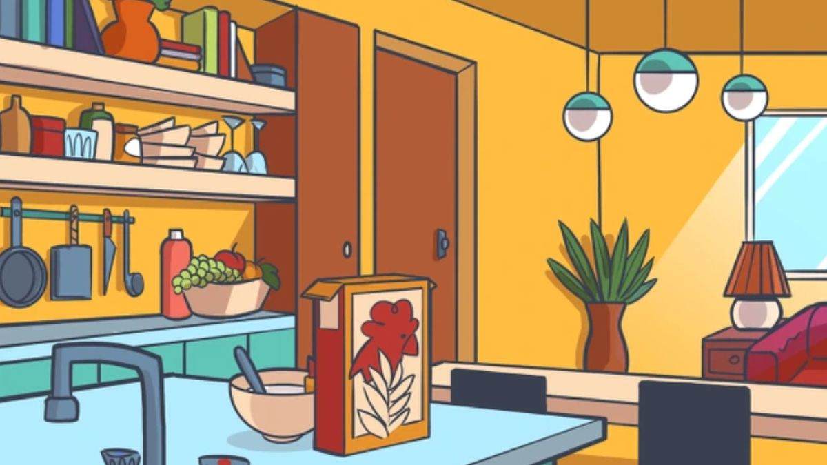 Picture Puzzle IQ Test: Spot Where Is The Red Lipstick Hidden In This Kitchen In 5 Seconds! 