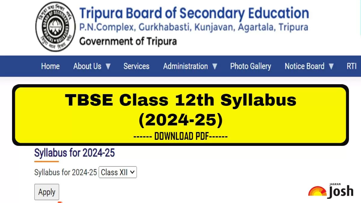 Get here Tripura Board TBSE 12th Class Syllabus for 2025 Board Exams.