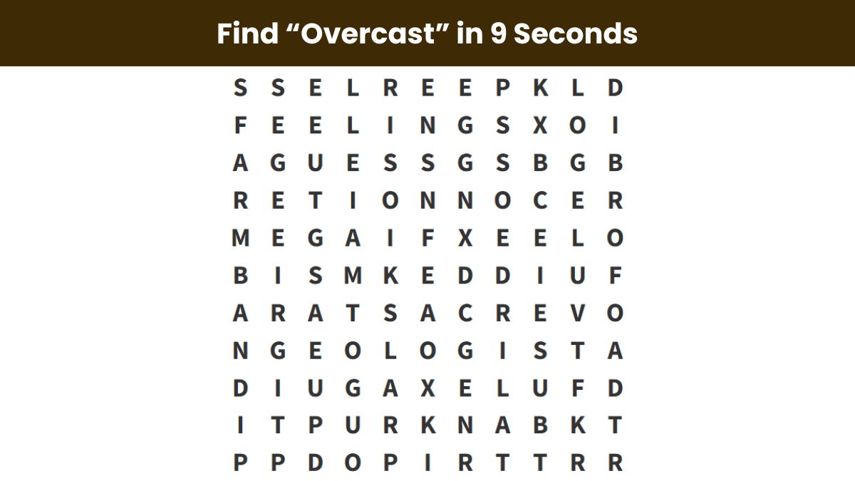 Only the sharpest eyes can spot the word “overcast” in 9 seconds! 