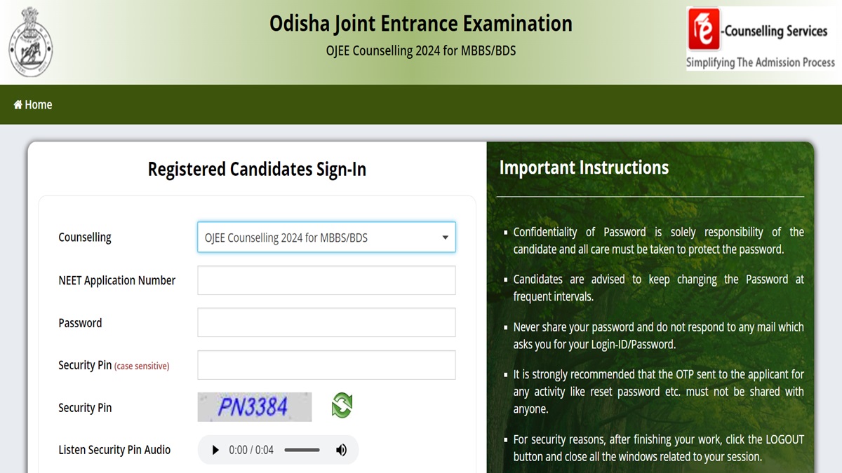 Odisha NEET UG Round 2 Counselling 2024