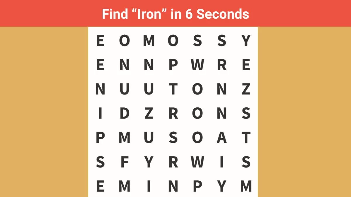 Find the word iron in 6 seconds