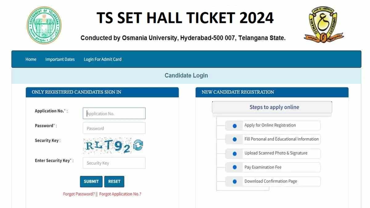 TS SET Hall Ticket 2024 Live Updates: TG SET admit card today
