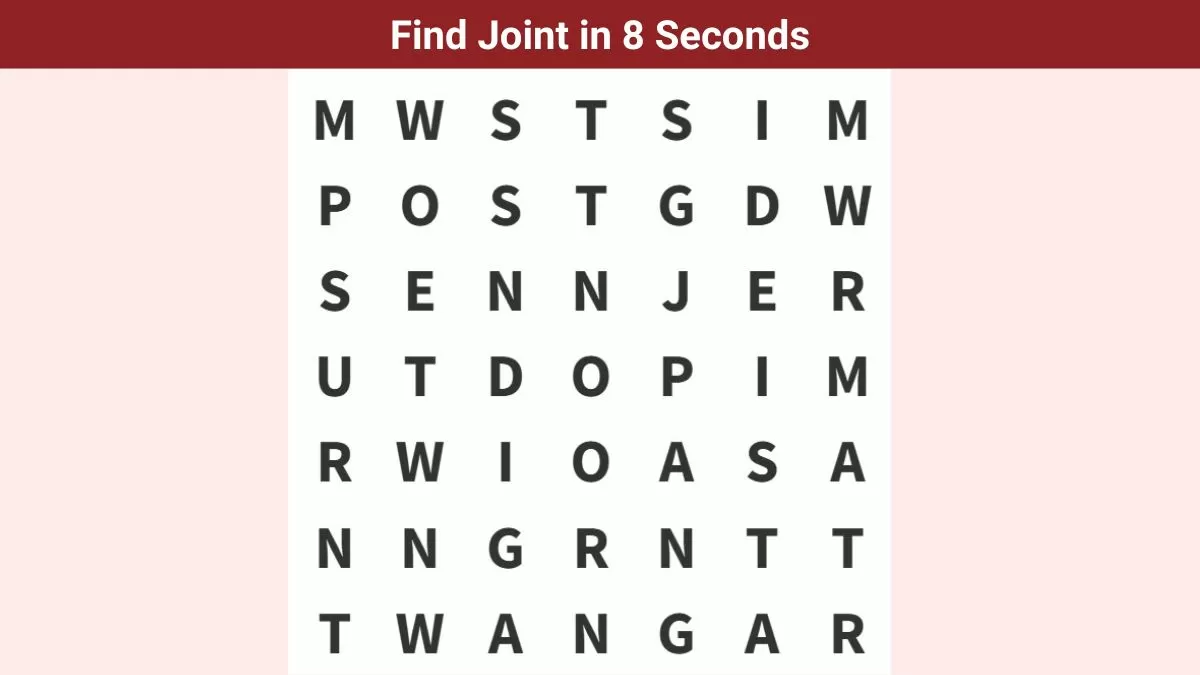 Find the word joint in 8 seconds