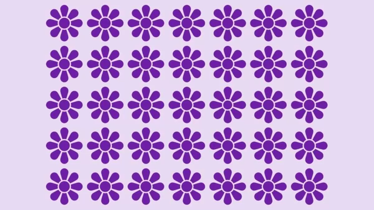 Optical Illusion To Test Your IQ: Spot The Different Flower.