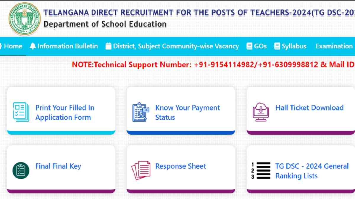 [Active Link] tgdsc.aptonline.in Manabadi Result 2024: Telangana TSDSC Results Released, Official Link to Check Rank List Here