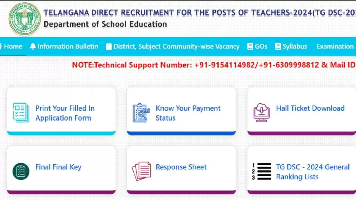 Manabadi Telangana TS DSC Results 2024