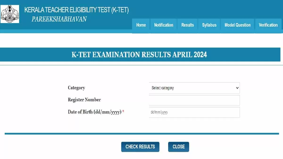 KTET Result 2024 OUT at ktet.kerala.gov.in Download Kerala TET Marks