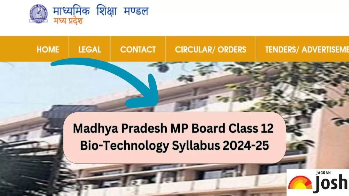 Madhya Pradesh MP Board Class 12 Bio Technology Syllabus 2024-25