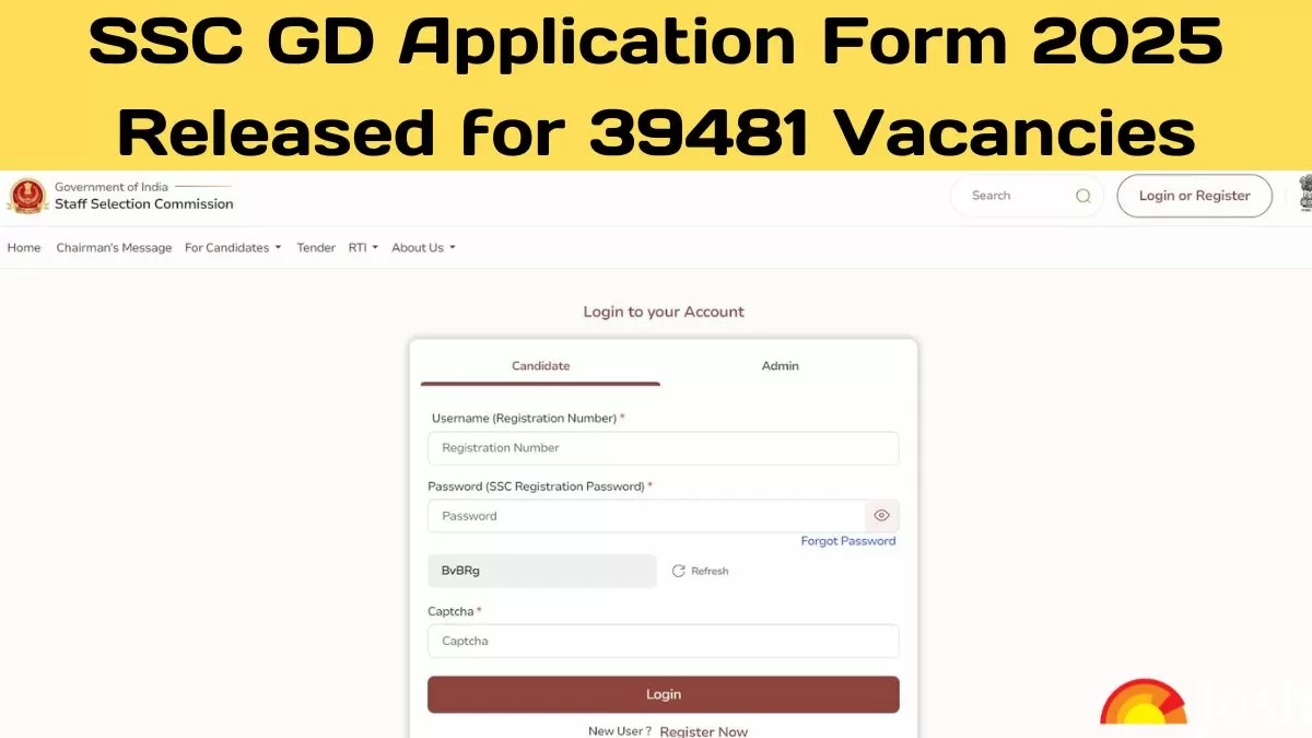 SSC GD Apply Online 2025: Application Form Starts at ssc.gov.in, Direct ...