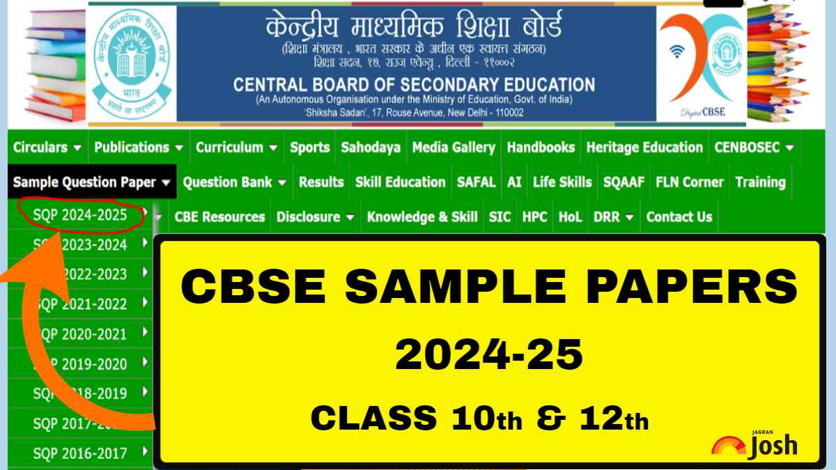 CBSE Sample Papers 2024-25: Download Subject-wise Model Question Paper With Solution FREE PDFs