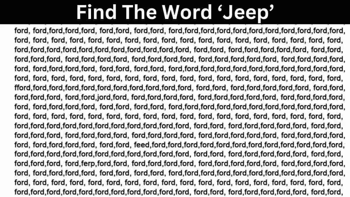 Spot the word ‘Jeep’.