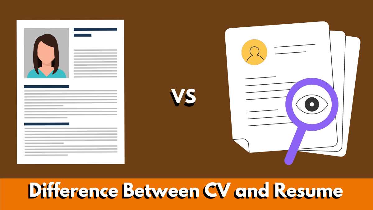 Difference between cv and resume