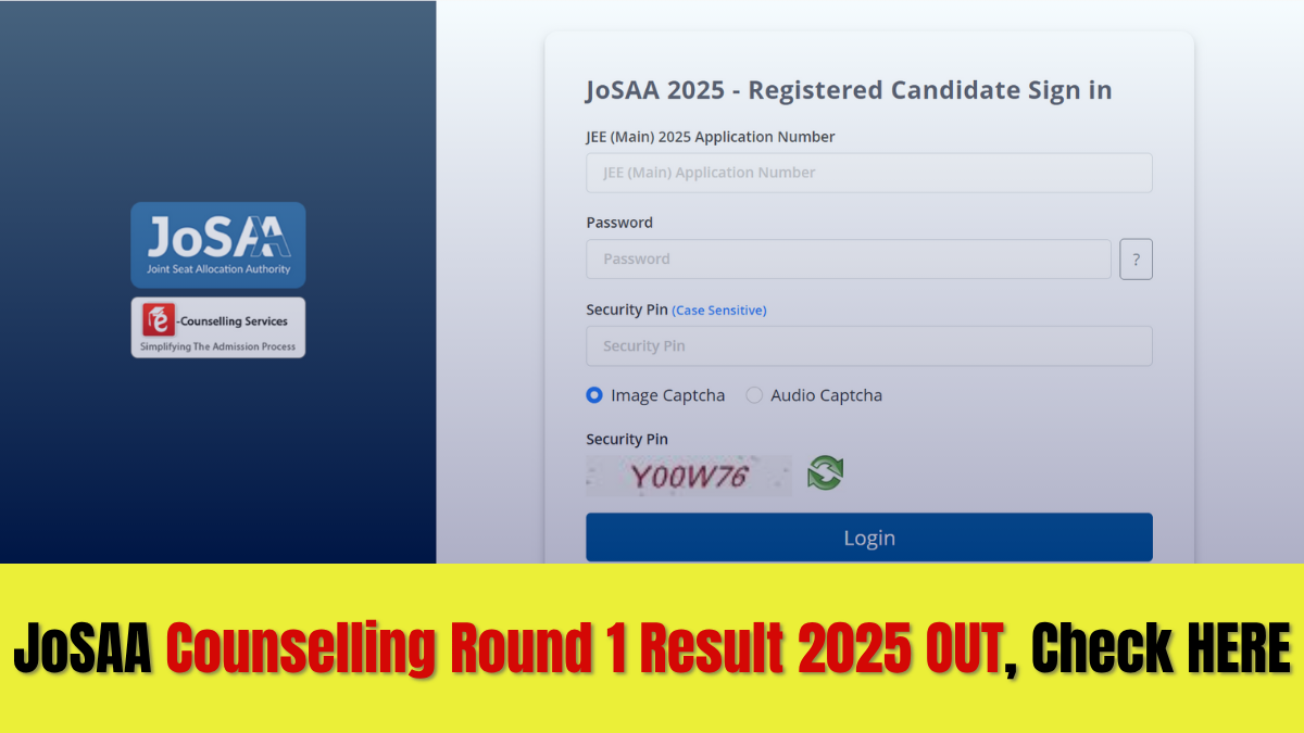 JoSAA Counselling 2025: Round 1 Seat Allotment for IITs, NITs, IIITs Released - Direct Link & Next Steps