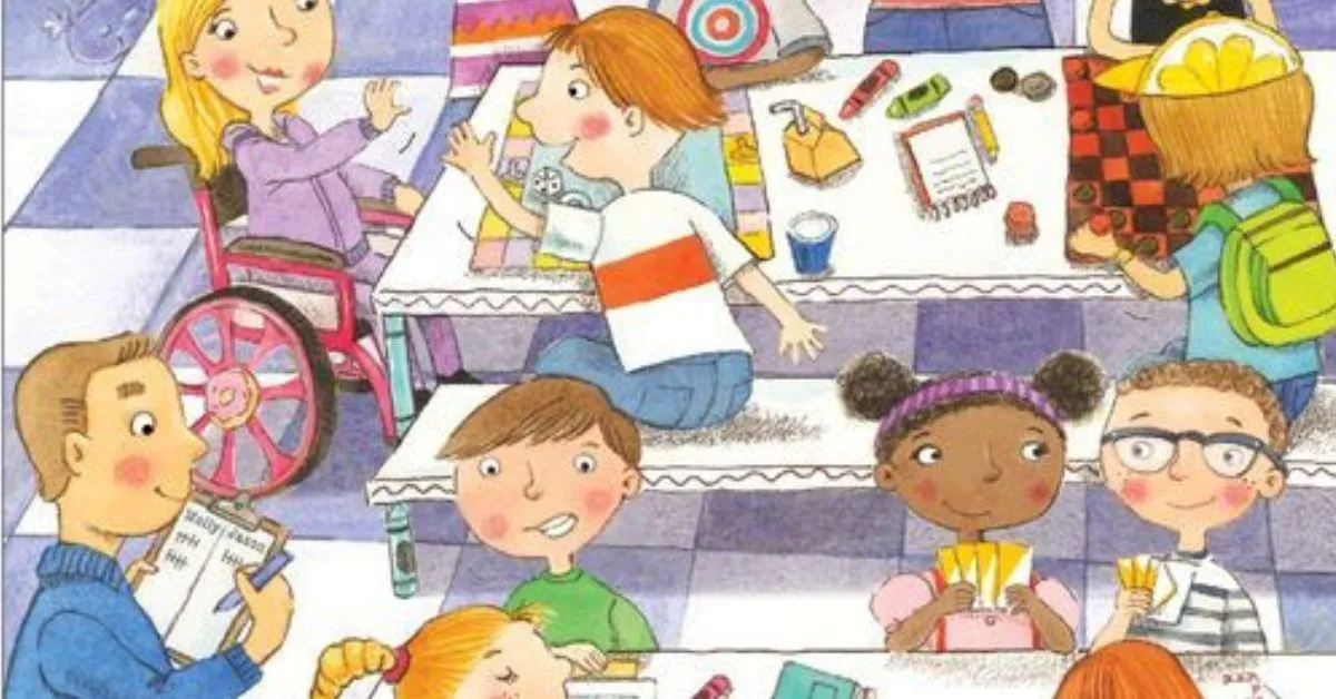 Find the Hidden Ring in this Children Playing Board Games Scene