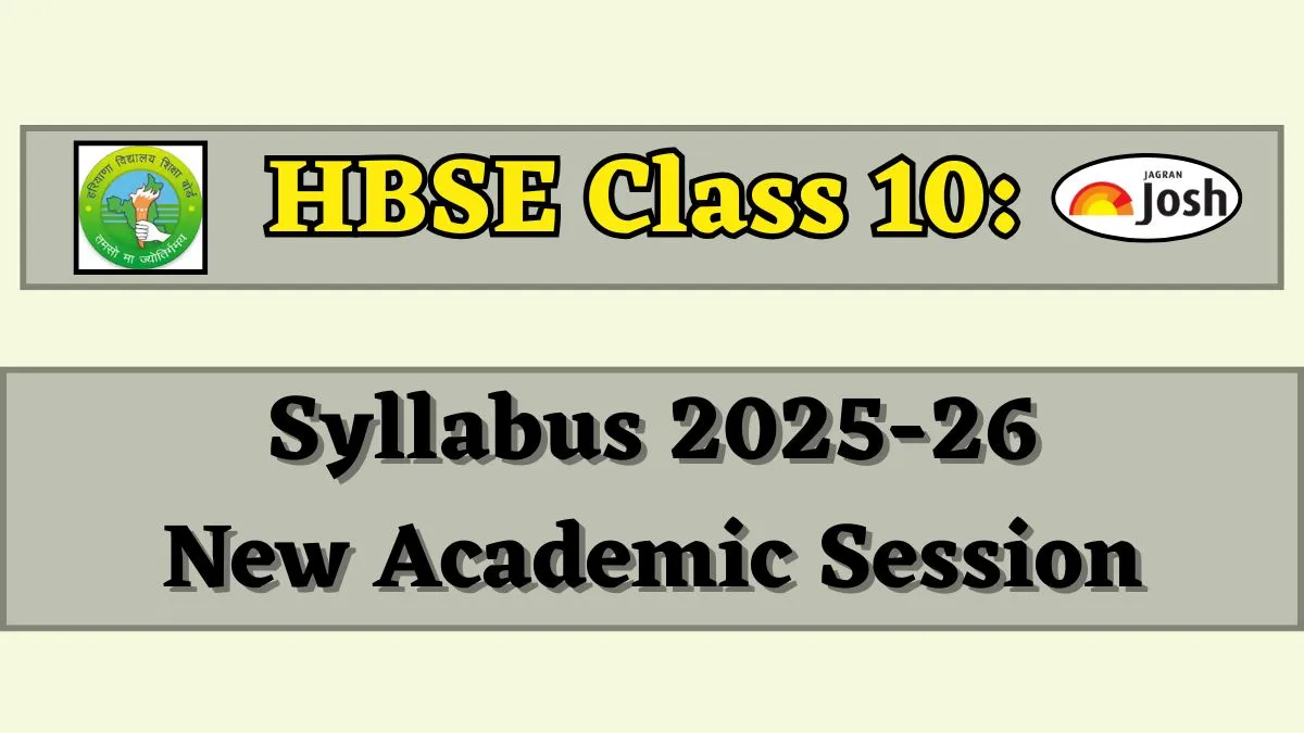 HBSE Class 10th Syllabus 2025-26: Download New Syllabus PDF