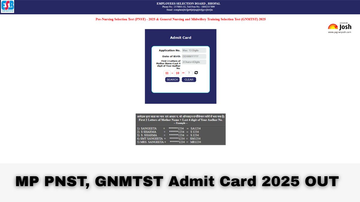 MP PNST, GNMTST Admit Card 2025 OUT: esb.mp.gov.in पर जारी हुआ एडमिट कार्ड, ये रहा Direct link