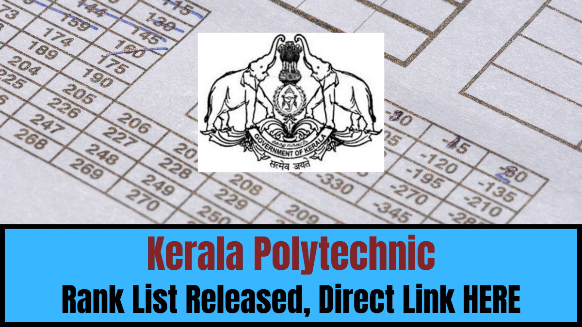 Kerala Polytechnic Trial Allotment Result 2025 Out at polyadmission.org; Download Rank List Here
