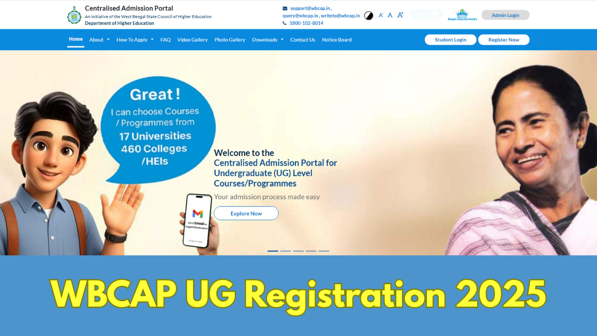 Topic Registration WBCAP UG Registration 2025: West Bengal Undergraduate Admissions Starts ...