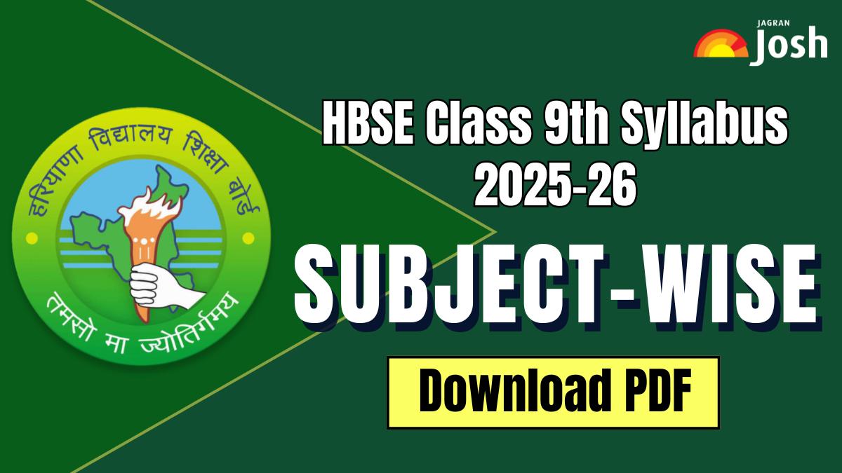HBSE Class 9th Syllabus 2025–26: Download Free PDF Subject-wise
