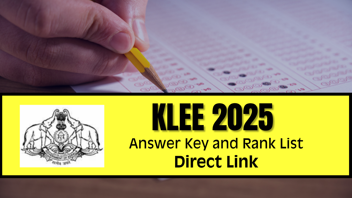 KLEE 2025 Rank List, Final Answer Key Out for 3 Years, 5 Years LLB Courses