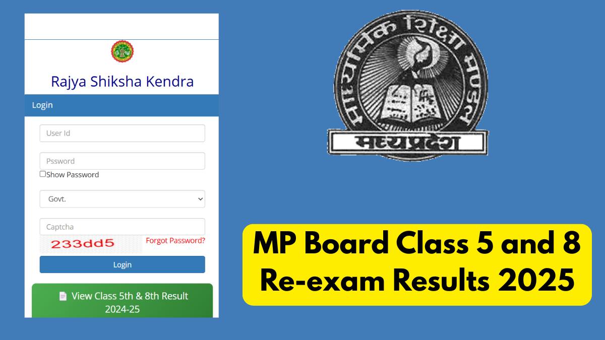 MPBSE Result 2025: MP Board 5th,8th Class Re Exam Result Release Today at 3 PM on rskmp.in, Check Steps to Download Marksheet PDF Online