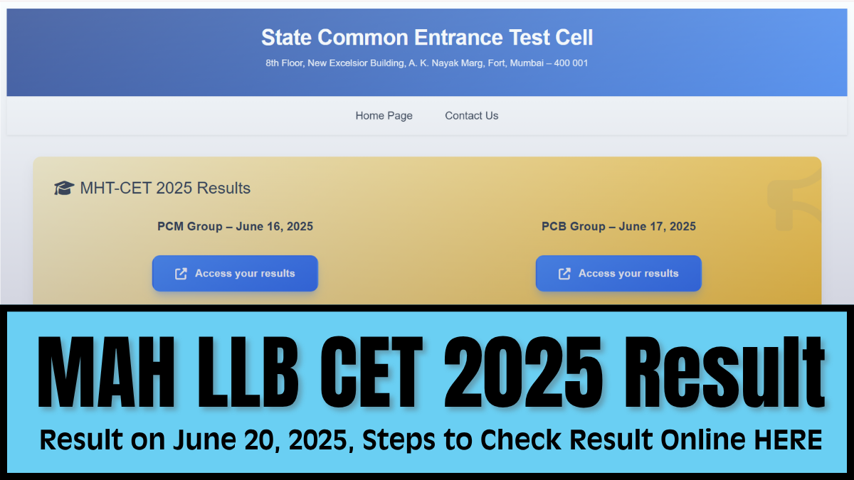 MAH LLB CET Result 2025 Declared at cetcell.mahacet.org, Download Scorecard PDF Here