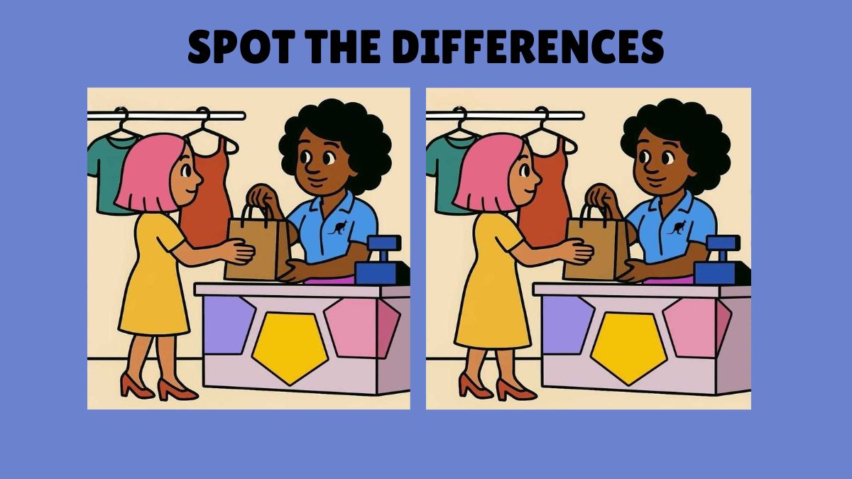 Can You Spot the 3 Differences in the Lady Shopping Pictures in 29 Seconds?