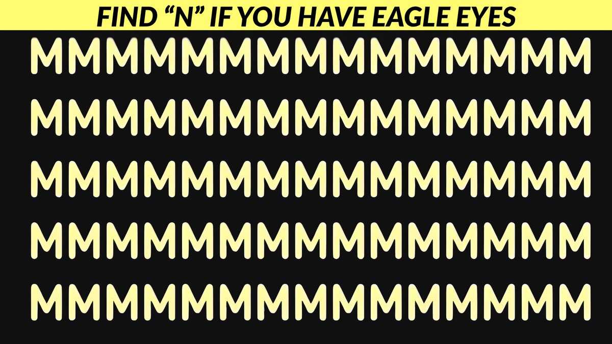 Visual Illusion: Only 3% With the Eagle Eyes Can Find “N” in 5 Seconds!