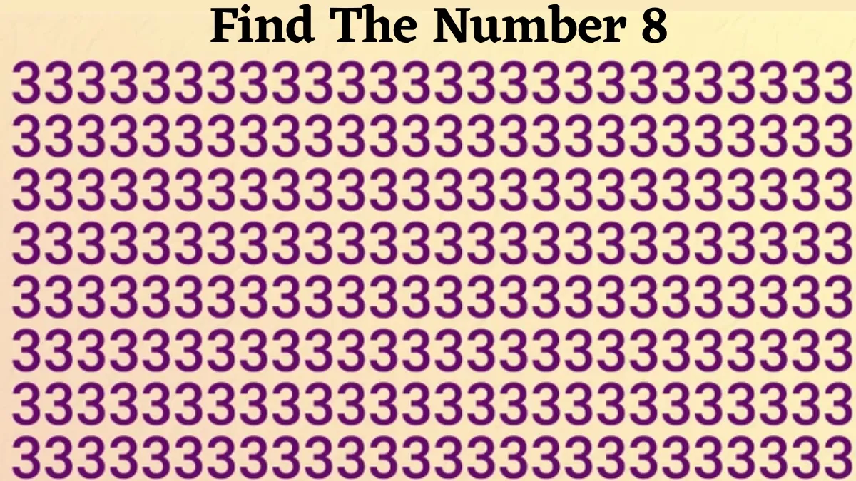 If You Possess A 140+ IQ Level, Then Find The Number “8” Among The “3” Sequence Series